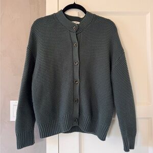 Alex Mill Green Button-Up Sweater